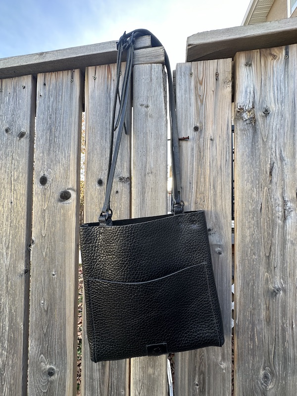 Black Pebbled Mini Tote